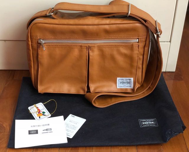 porter leather backpack