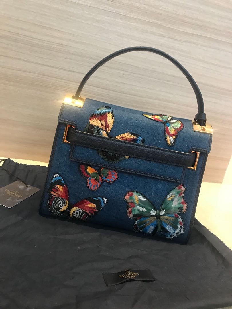 Valentino denim butterfly bag deals