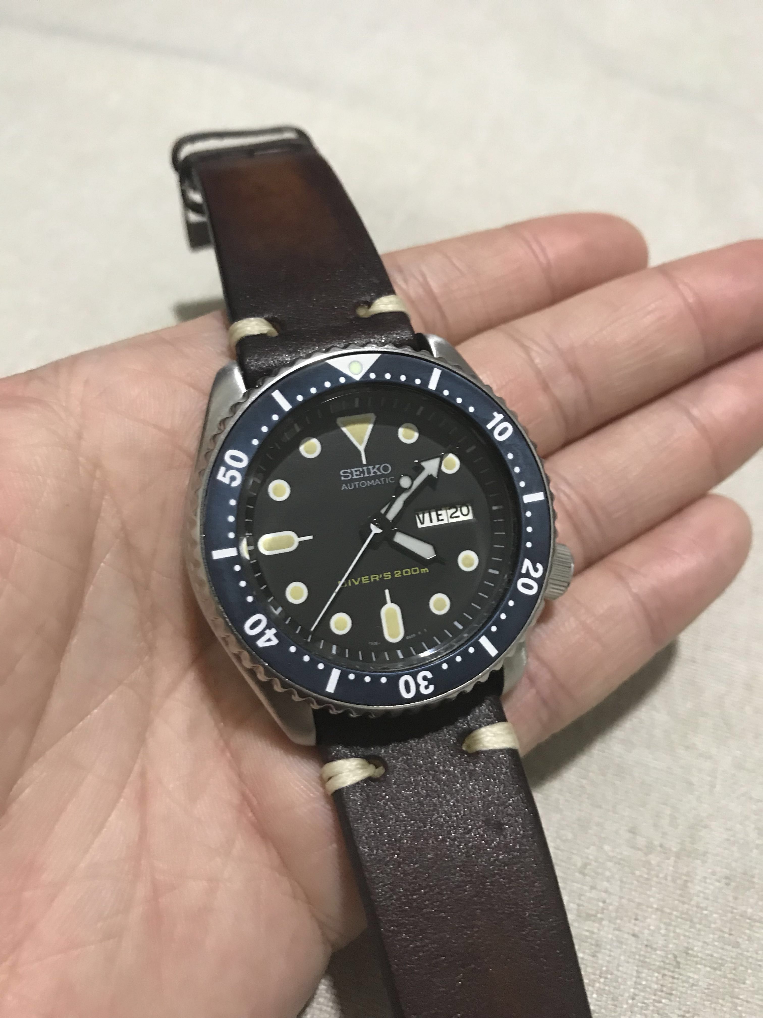 Seiko skx007 patina with faded bezel, Luxury, Watches on Carousell
