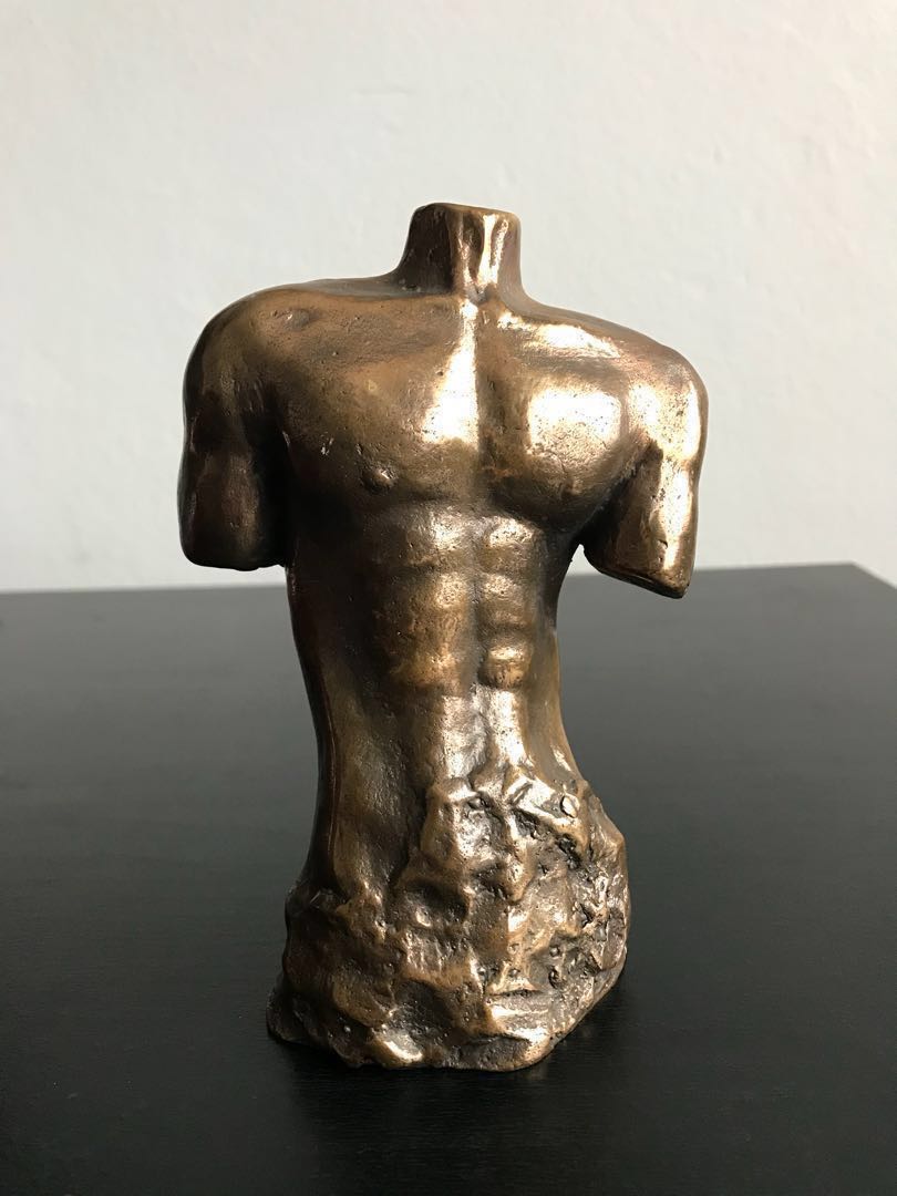 Stunning Bronze Male Torso Sculpture Furniture Home Decor On Carousell Thomas in the theater at some see similarities with a bronze apollo sculpted by kanachos of sikyon for the temple at didyma. stunning bronze male torso sculpture