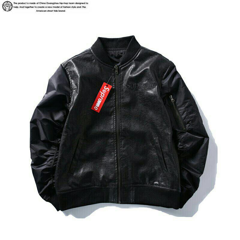 Supreme leather jacket best sale 2018