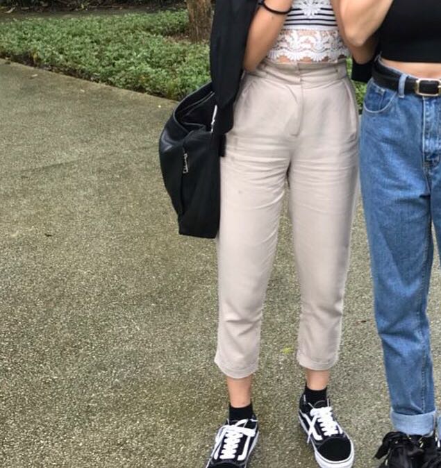 Topshop paperbag trousers on sale