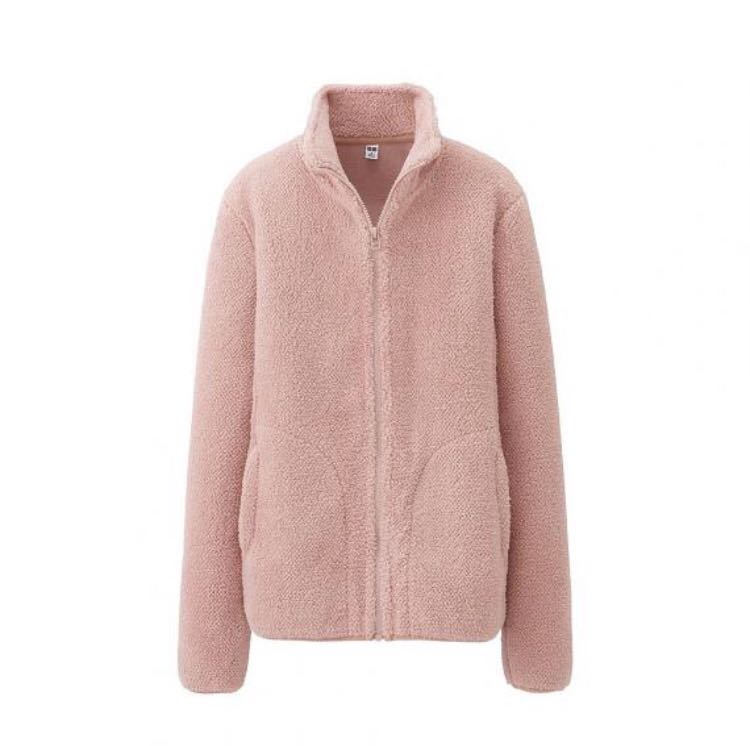 Pale pink store fleece jacket