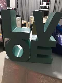 LOVE Wooden Decoration