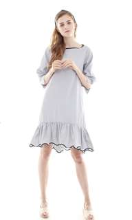 Fluted Hem Dress