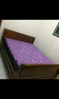 Bed/Ranjang/Dipan Jati tua, ukuran queen 160x200cm