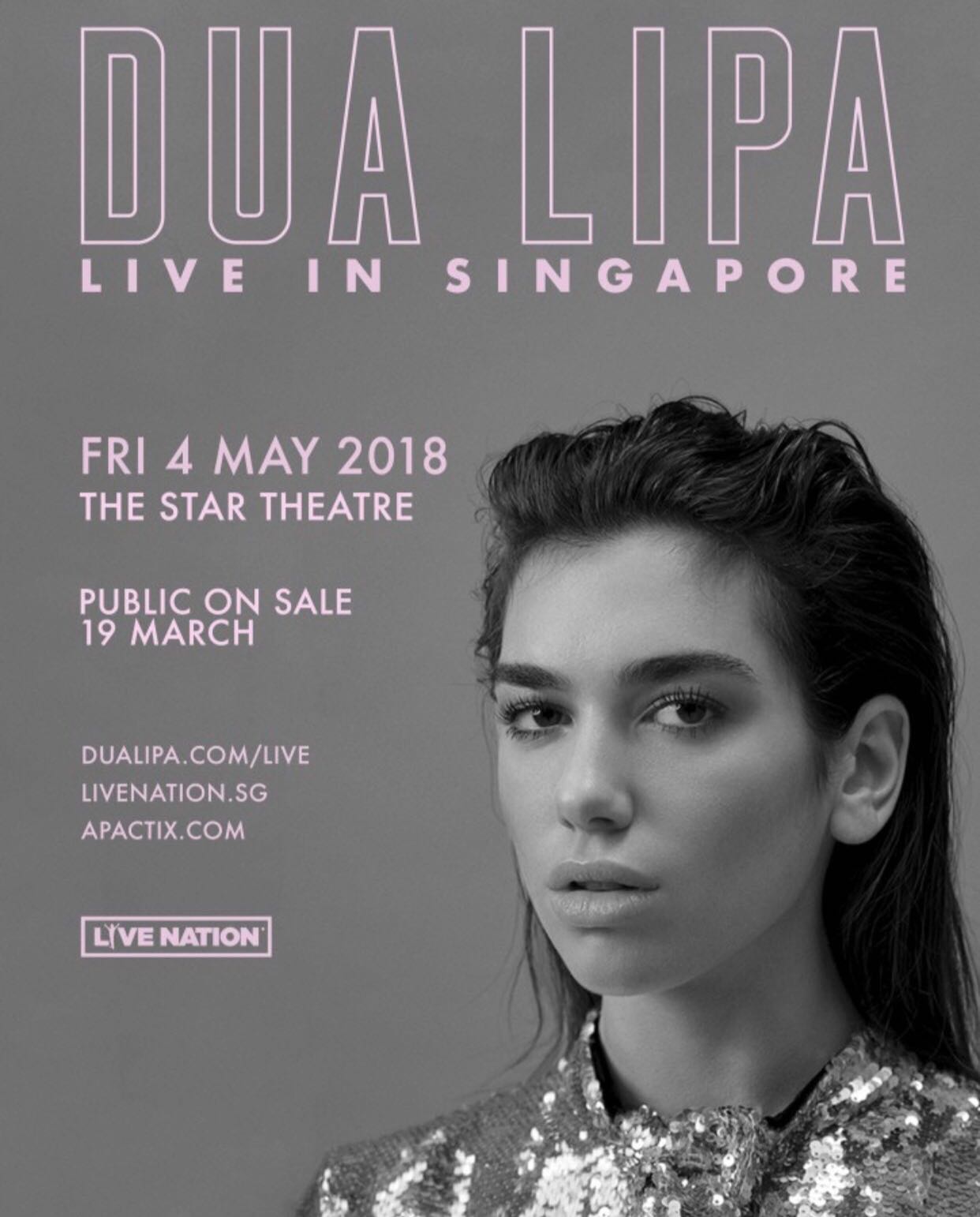 CAT1 Dua Lipa Concert Tickets, Tickets & Vouchers, Event Tickets on