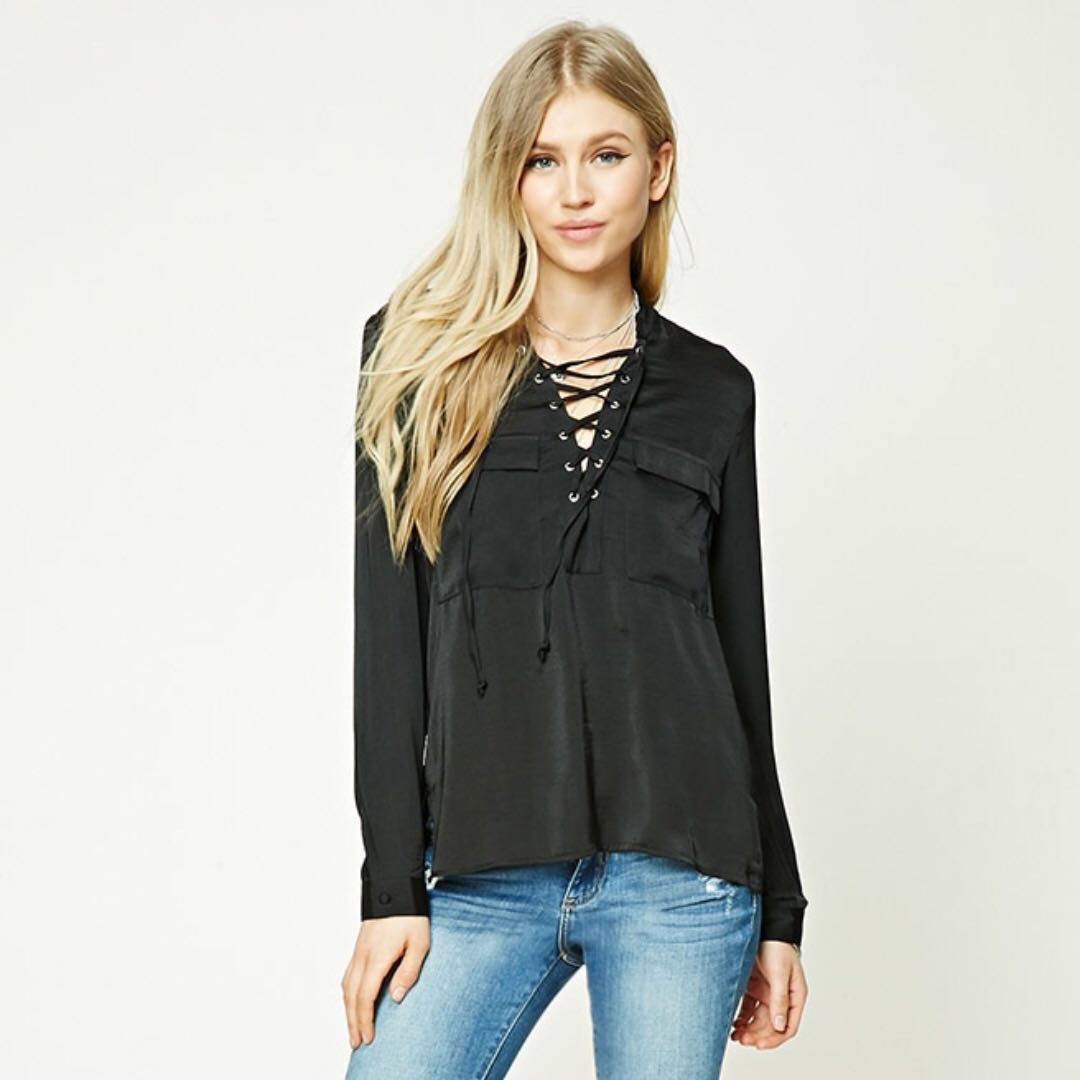 forever 21 v neck long sleeve