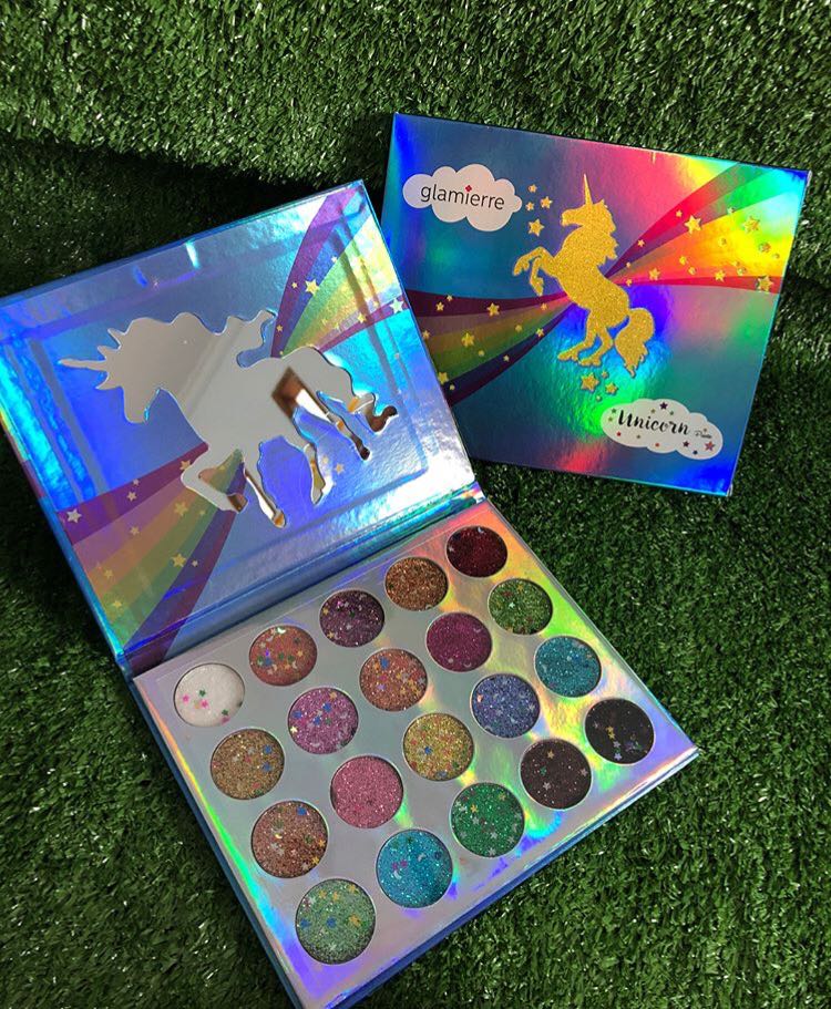 Glamierre Eyeshadow Glitter Palette Unicorn Olshop Fashion