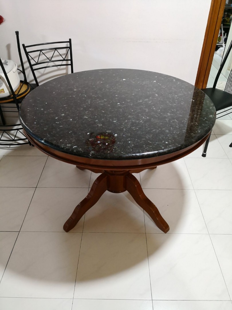 Price Reduced Granite Round Dining Table