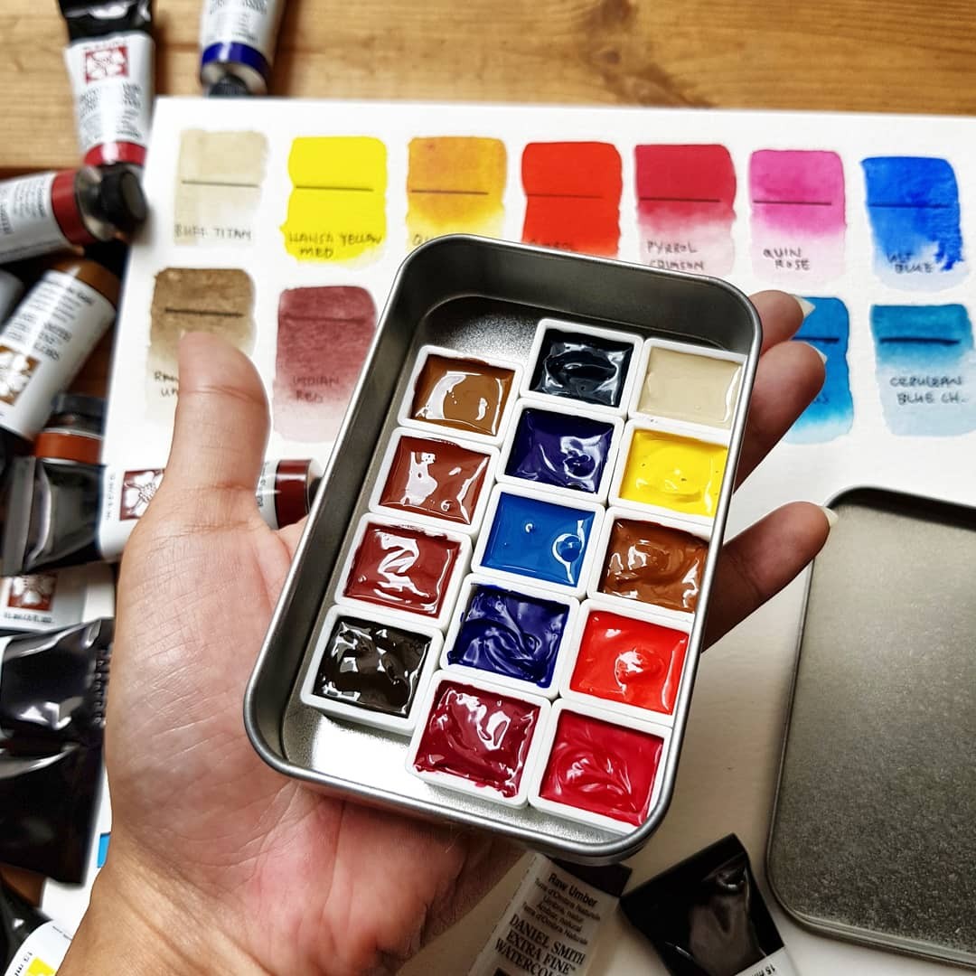 Jane Blundell's Ultimate Mixing Palette 14 Daniel Smith Watercolour
