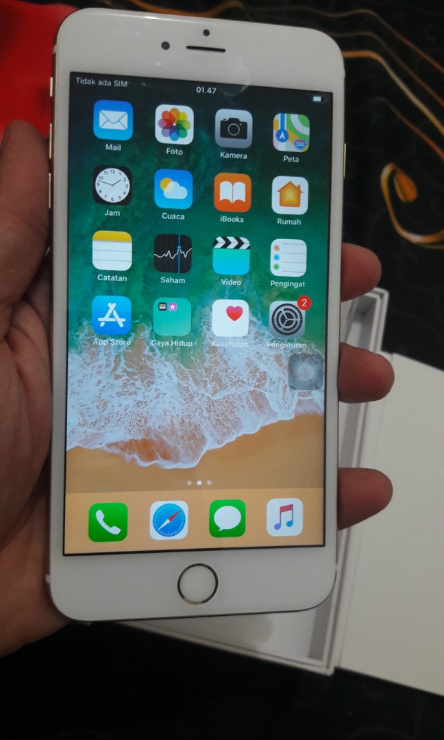 Jual Iphone 6 Plus 16gb Gold Fullset Mulus Like New Telepon Seluler Tablet Di Carousell