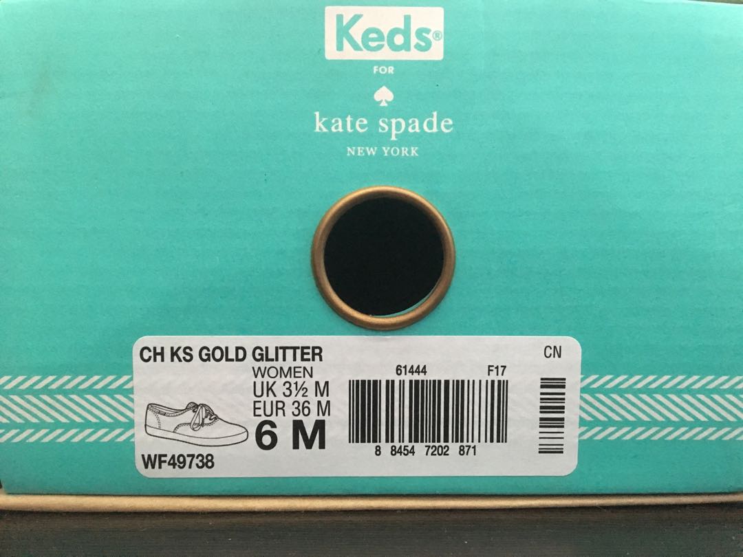 Keds shoes gold glitter, Women's Fashion, Footwear, Sneakers on Carousell