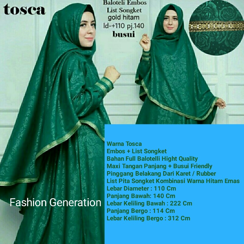  Gamis Hitam Kombinasi Gold Nusagates