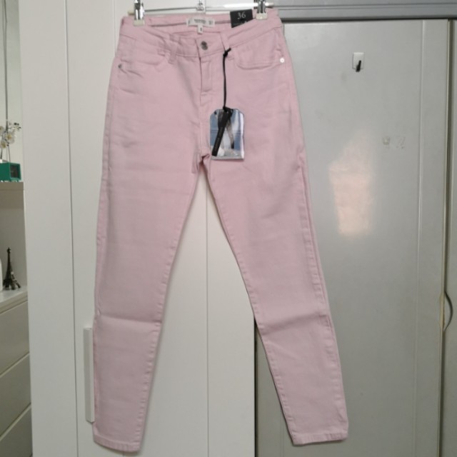 mango pink jeans