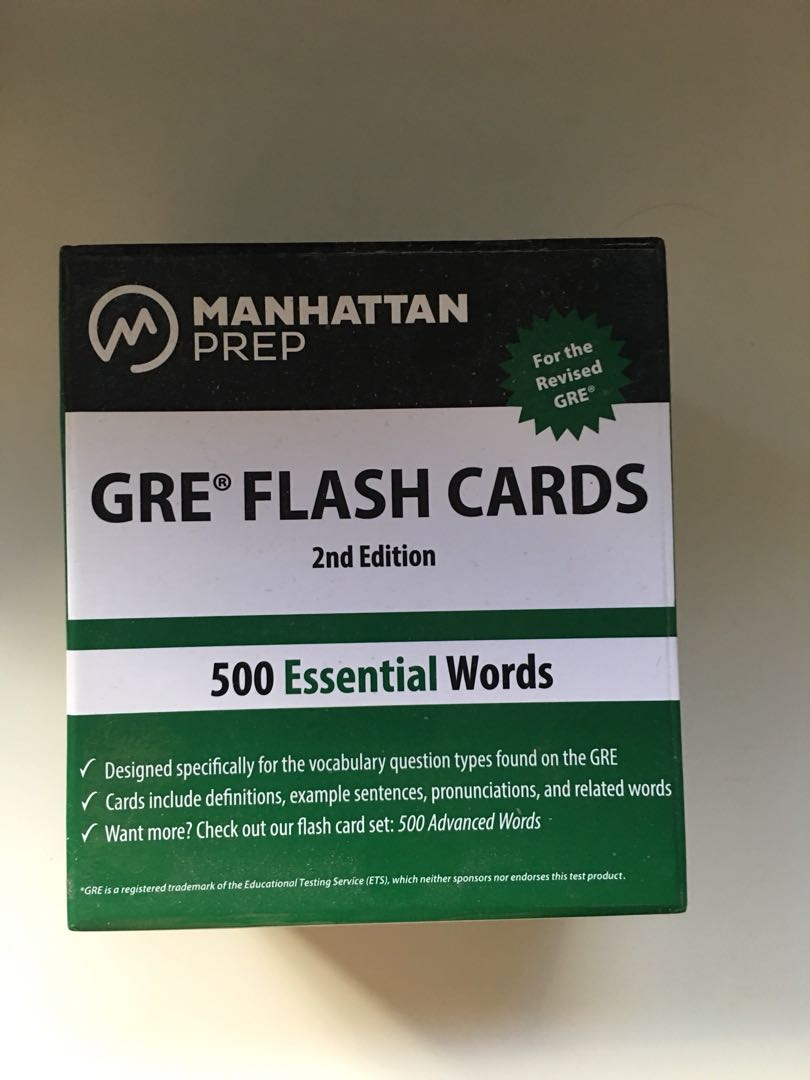 Manhattan Prep Gre Flash Cards 500 Essential Words Books