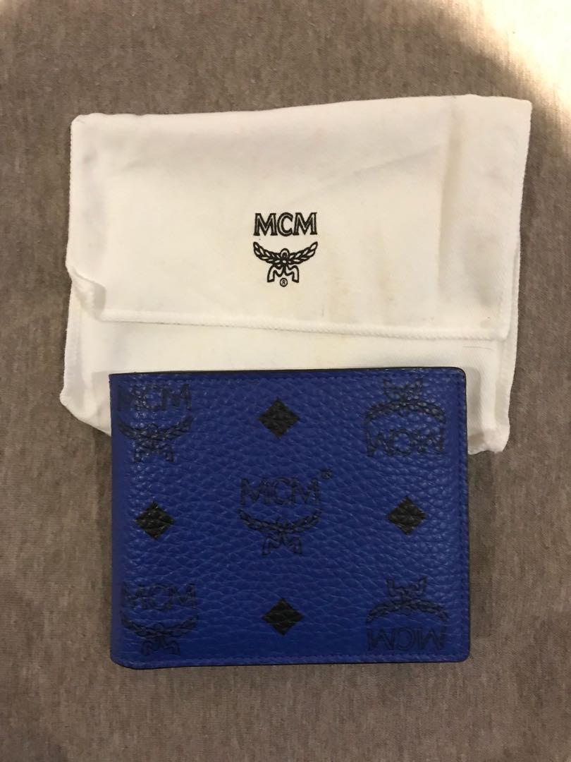 mcm blue wallet