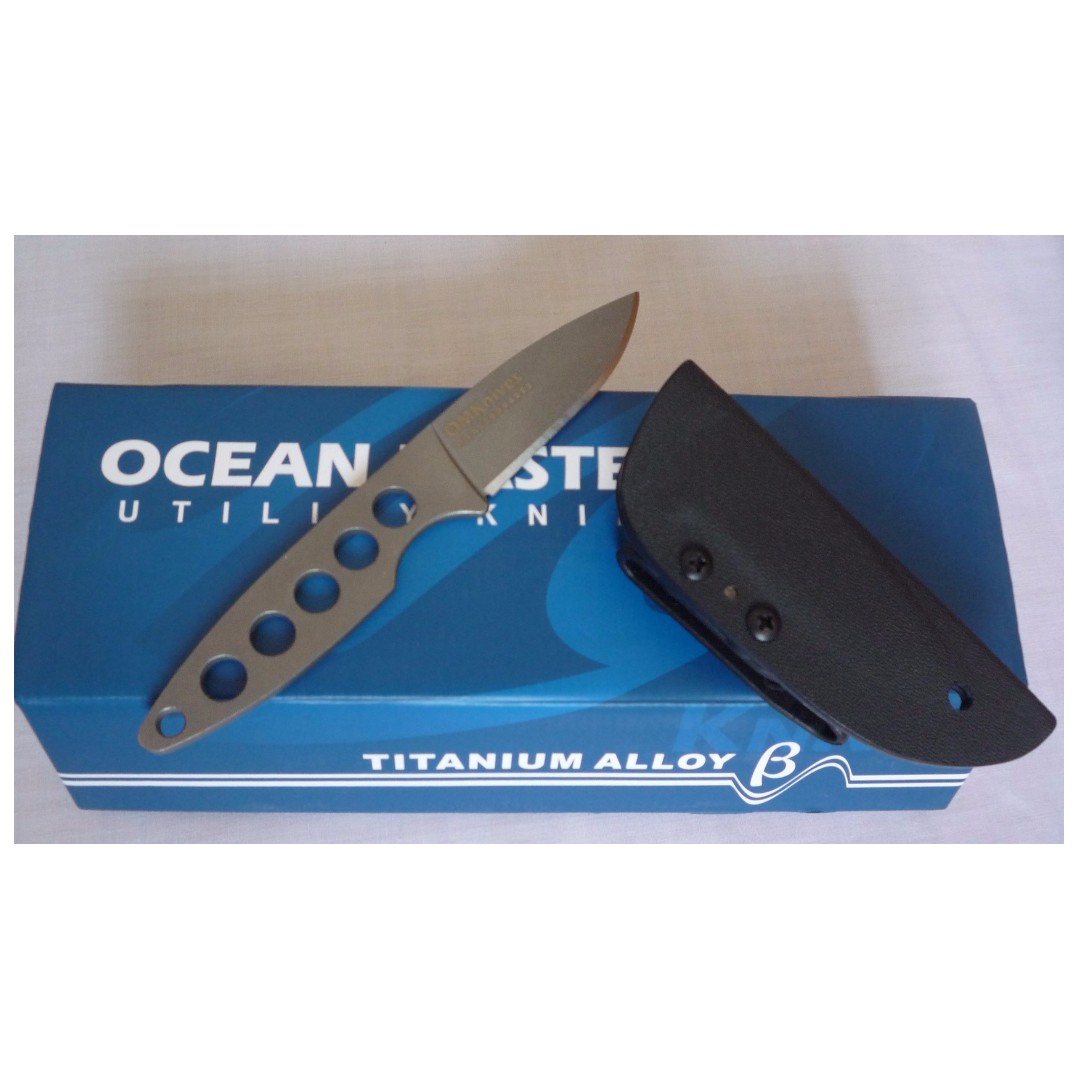 Ocean Master Beta Titanium Fixed Blade, Sports Equipment, Bicycles & Parts,  Parts & Accessories on Carousell