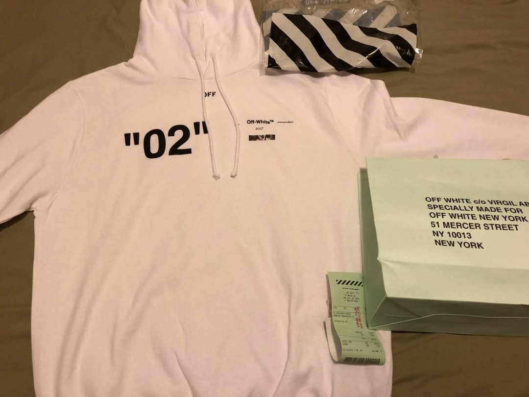 off white tag hoodie