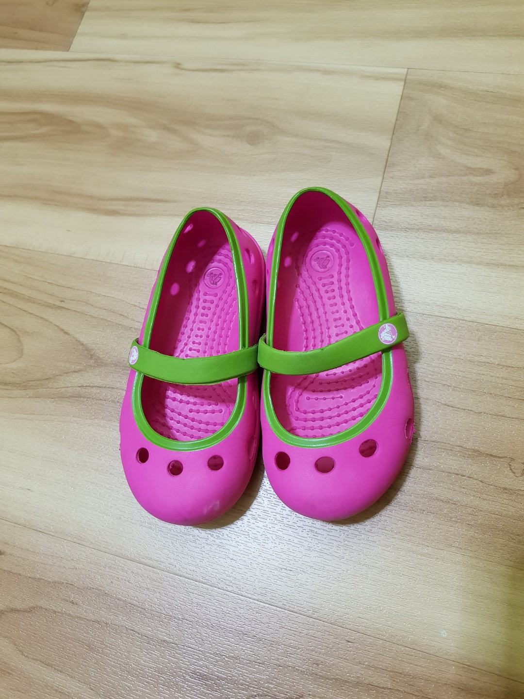 Pink and green crocs Clearance