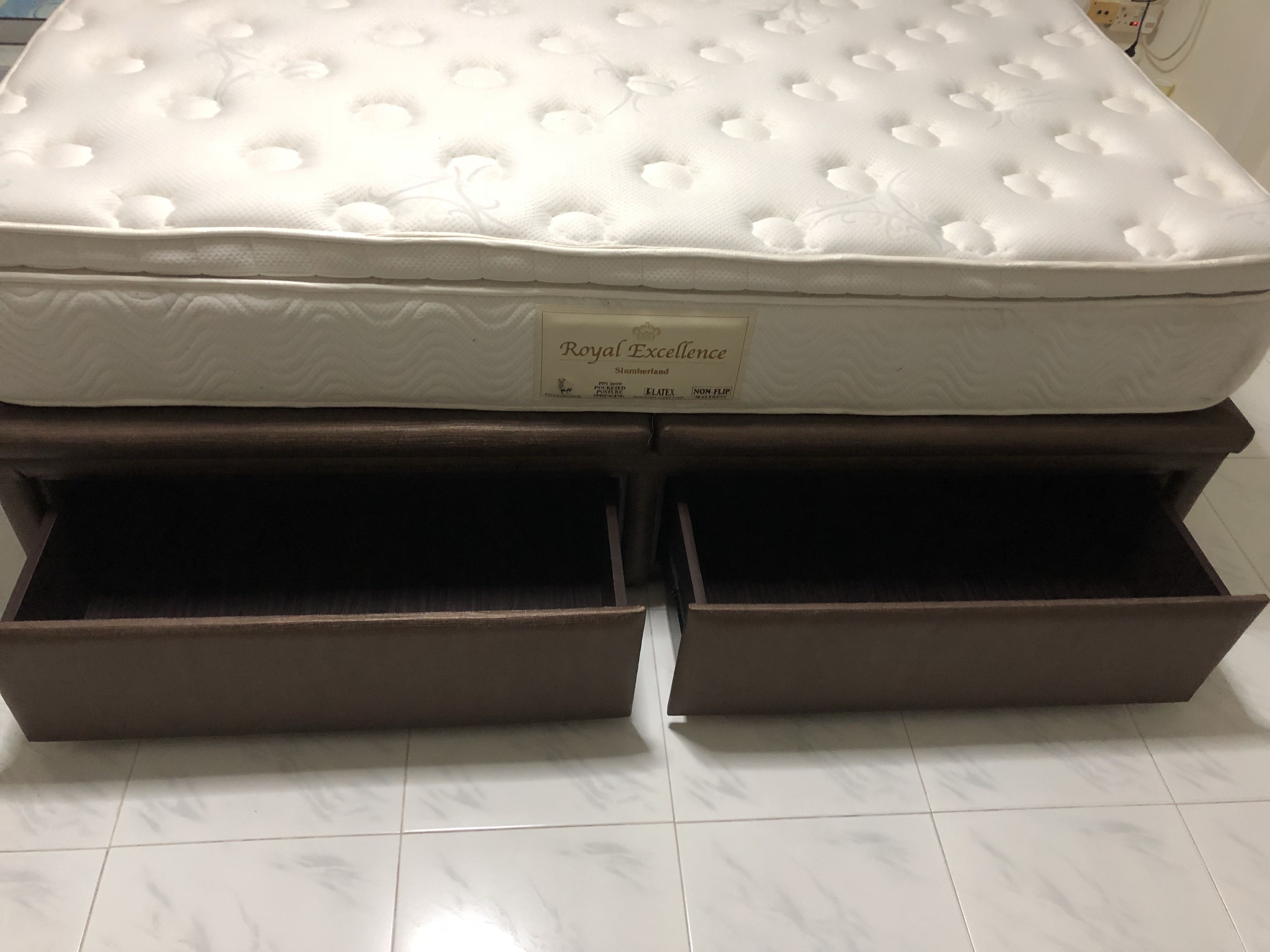 Royal Excellence Slumberland Mattress With Bed Frame Furniture