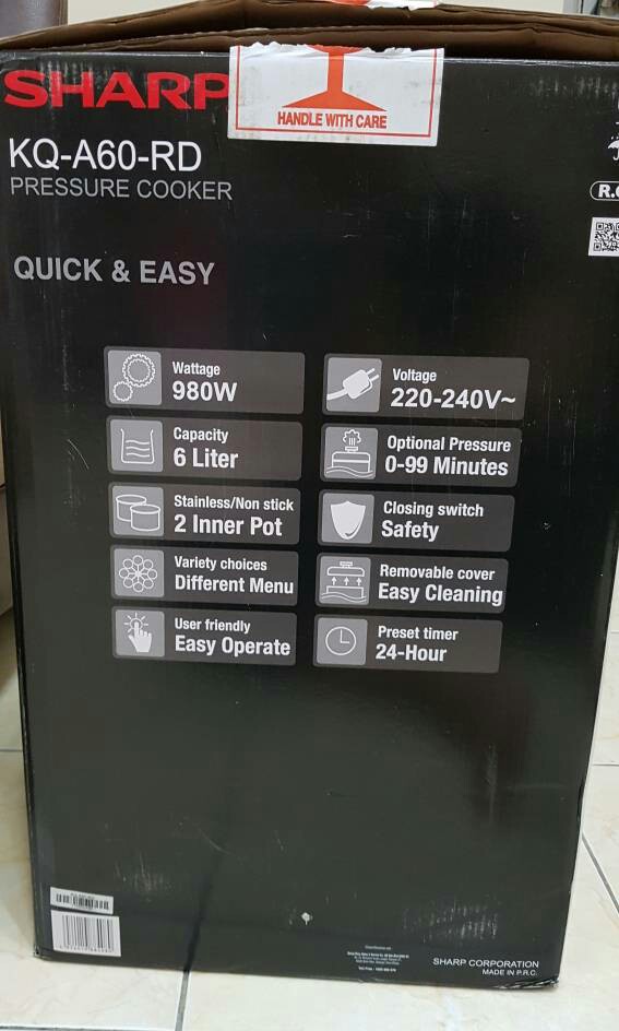 SHARP KQ A60 RD pressure cooker TV Home Appliances Kitchen