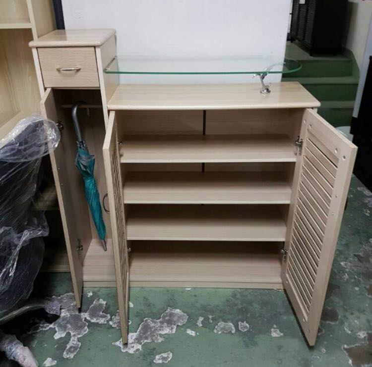 Shoe cabinet with sales umbrella storage