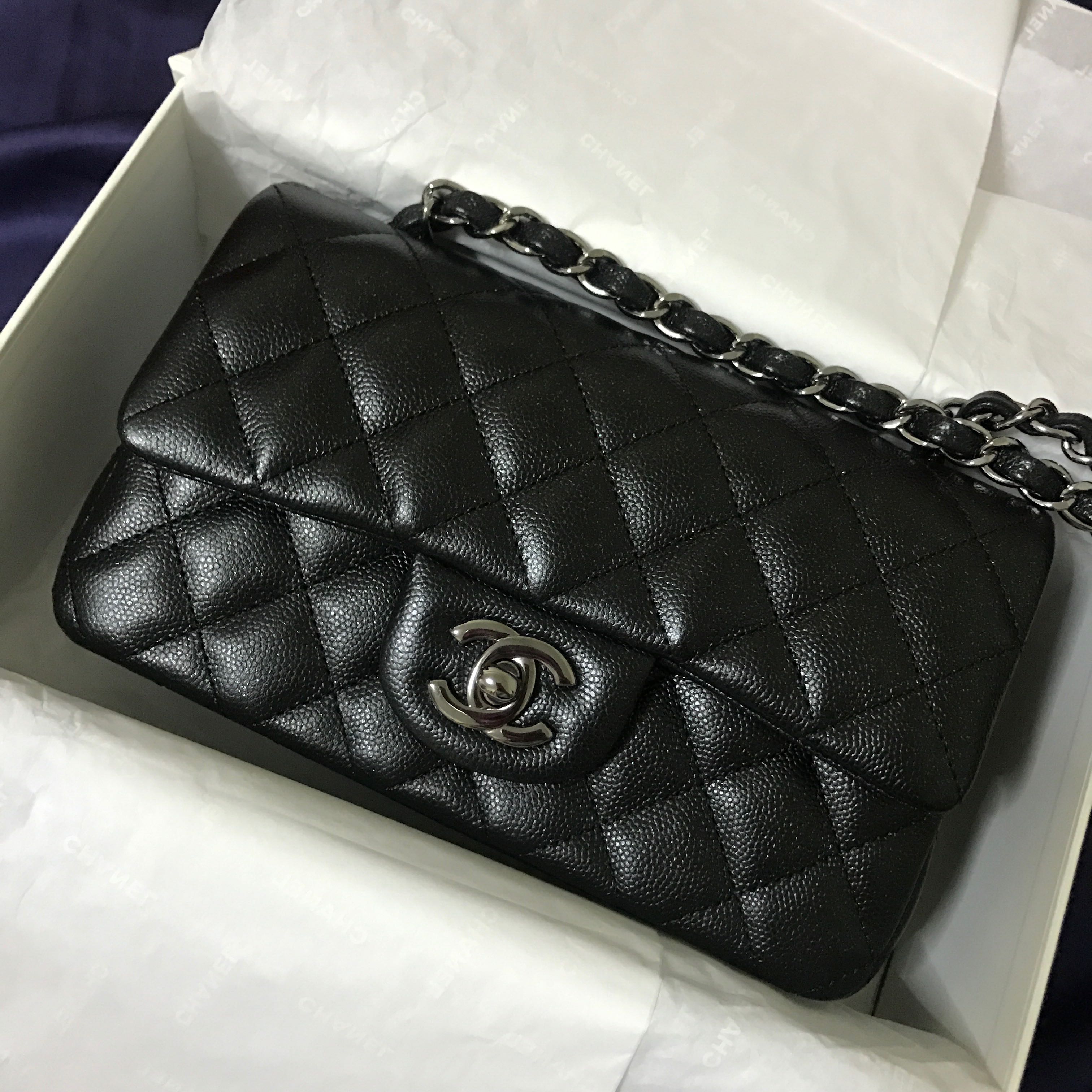 chanel iridescent black