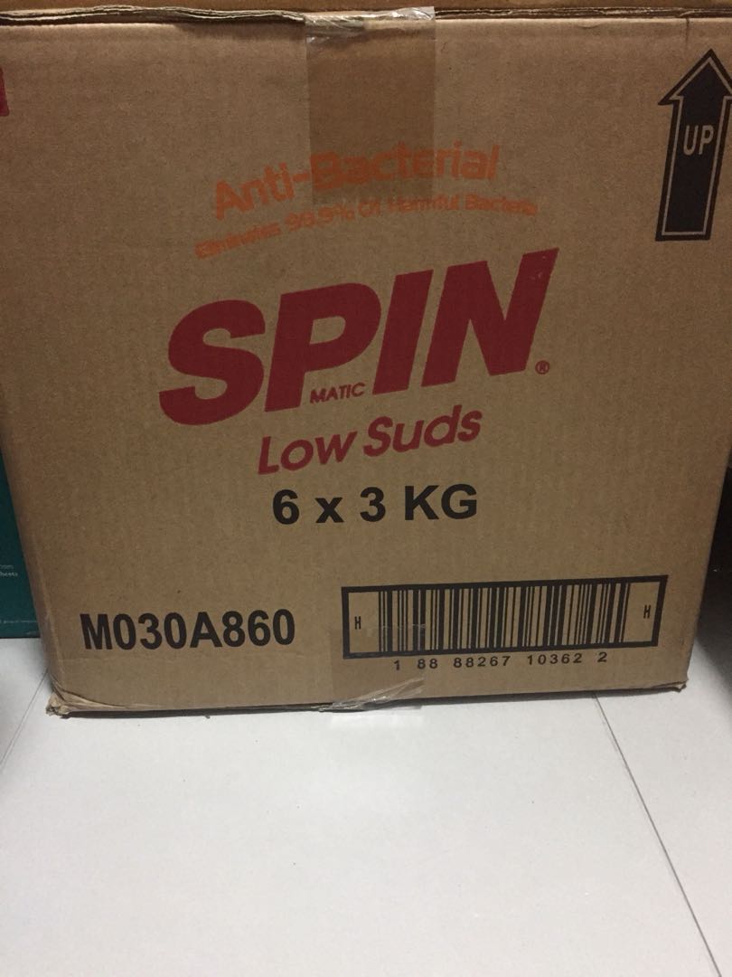 SPIN Powder Detergent (6 x 3kg packs), TV & Home Appliances, Kitchen