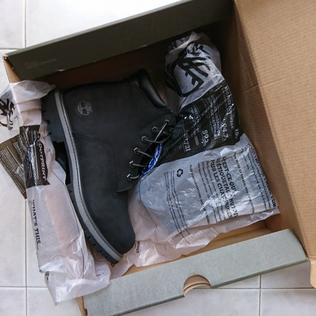 timberland waterville 6 inch boots black nubuck