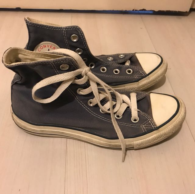 Used Grey Converse Shoes, Women\u0027s Fashion, Shoes on Carousell