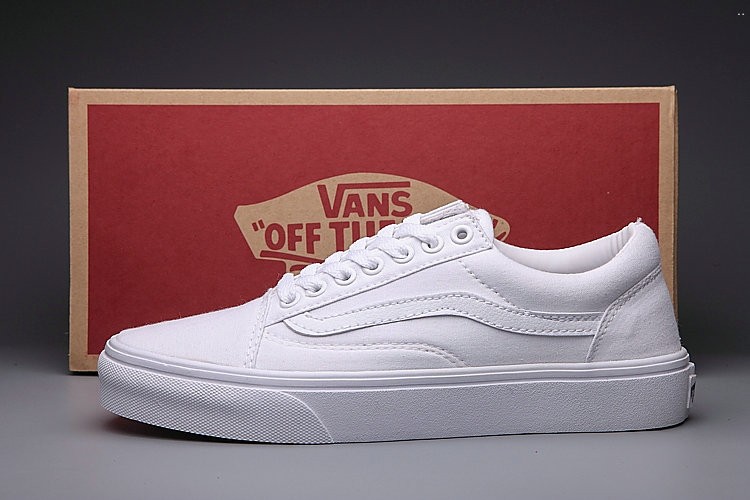 Vans Old Skool Classic All White Shoes 