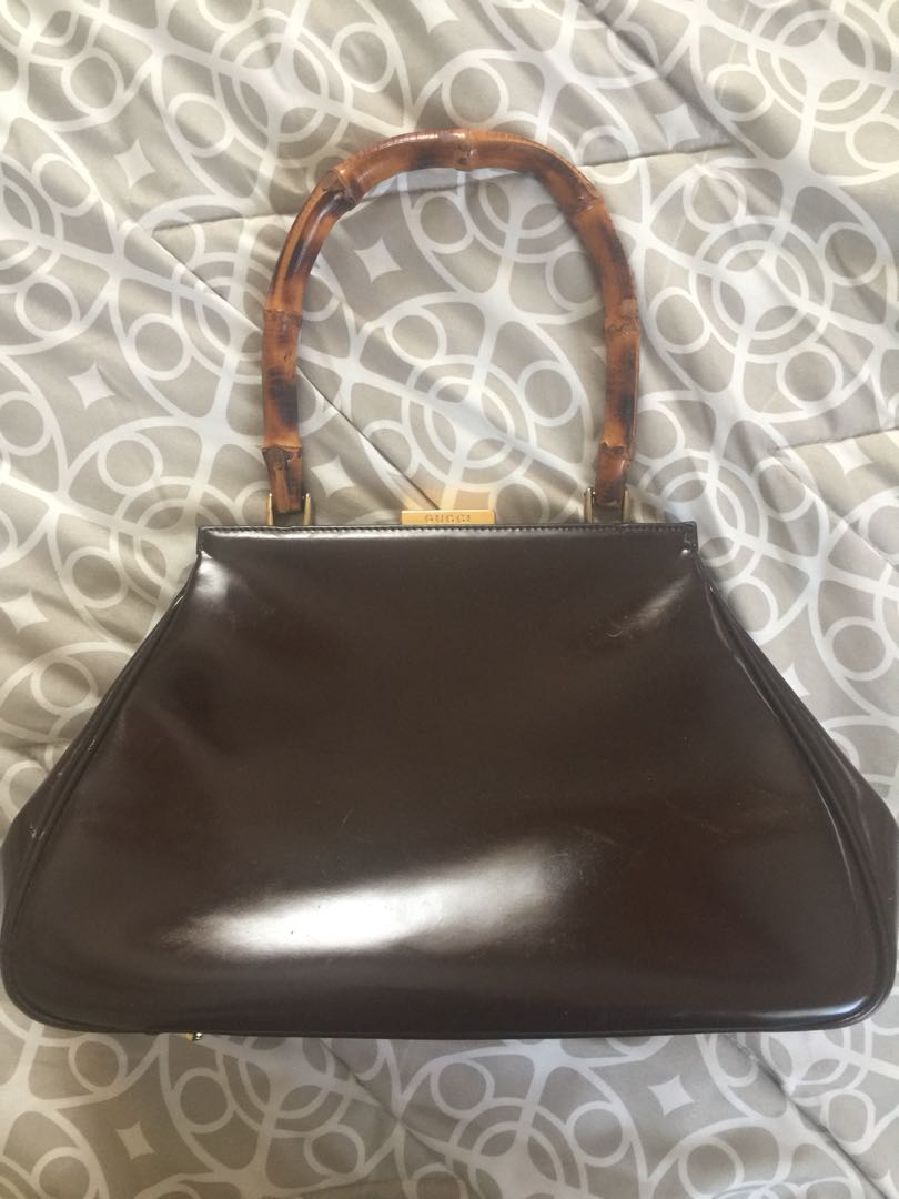 Vintage Gucci Frame Doctor Bag Brown