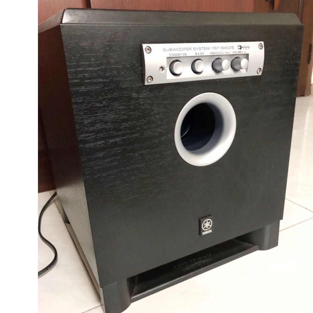 Yamaha down firing subwoofer top