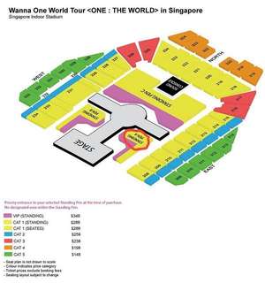 *PENDING* [WTS] 2 X CAT 1 PEN A STANDING - WANNA ONE SG SINGAPORE ONE THE WORLD TOUR
