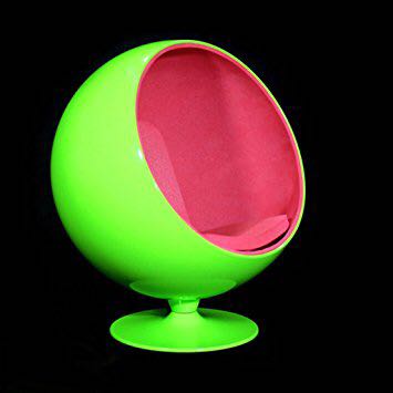 1/6 Scale Egg Chair Model For 12 Inch Action Figures - Black Miniature Furniture For Displays