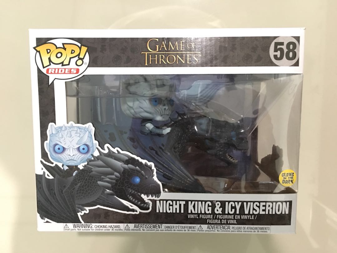 Game of Thrones Funko POP Rides Night King Icy Viserion Glow in