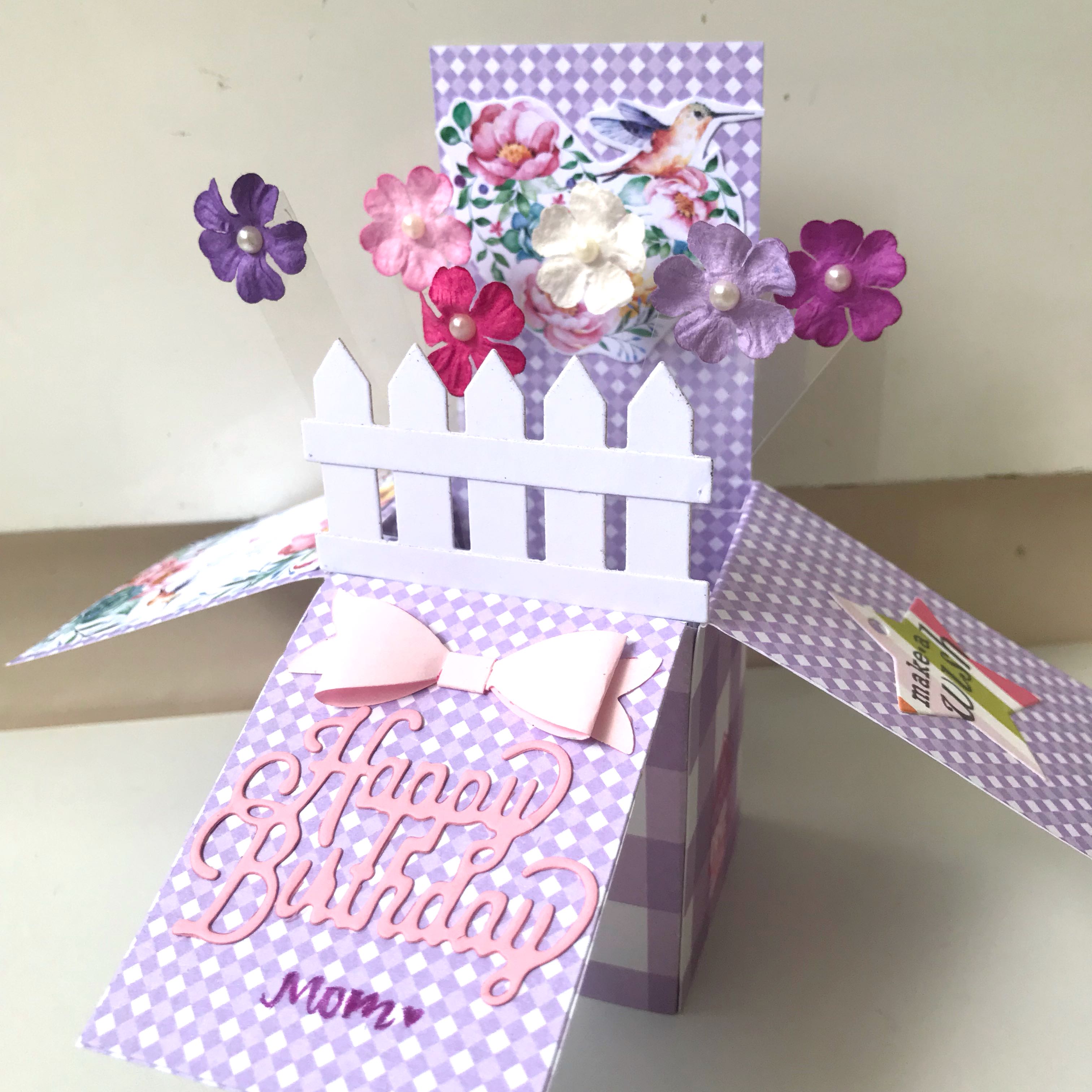 happy birthday mom handmade card