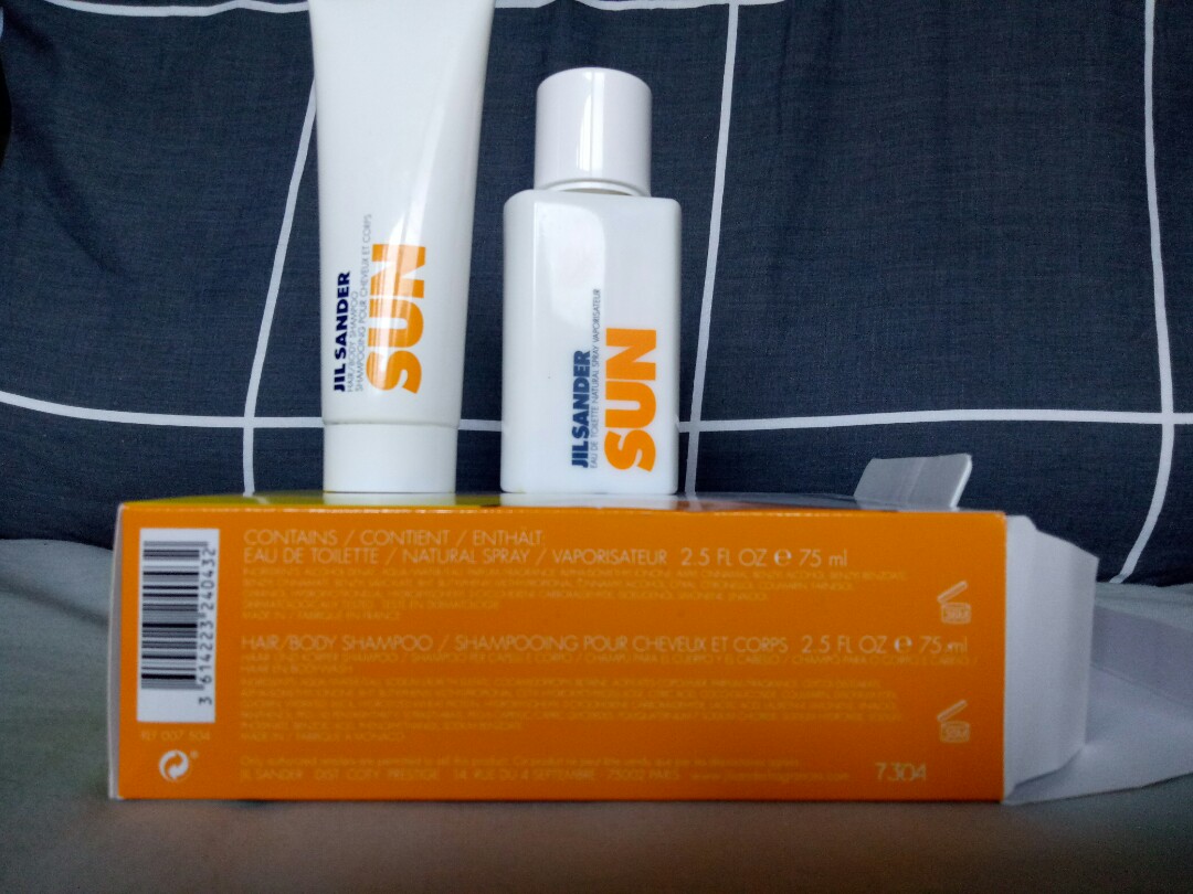 Jil Sander Sun Combo SHOWER GEL AND PERFUME IN ORIGINAL BOX Health Beauty on Carousell