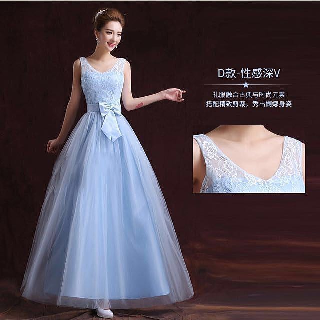 pastel blue evening gown