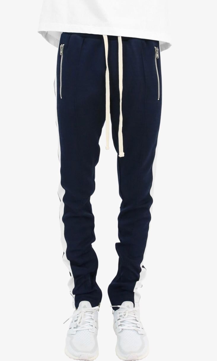 mnml navy track pants