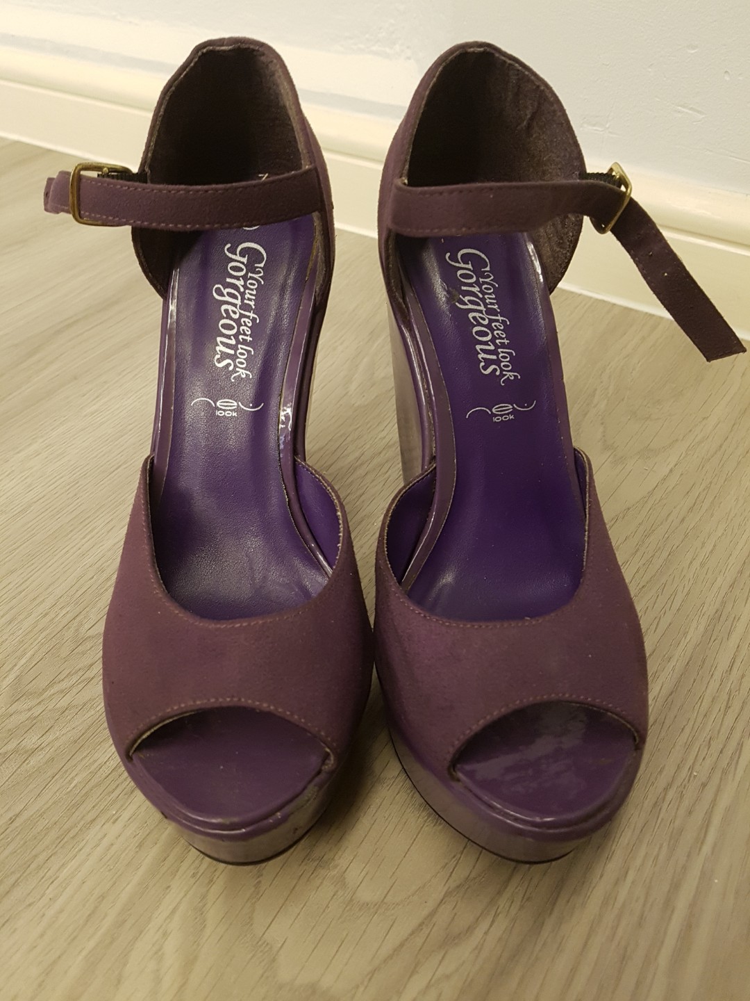 purple shoes new look