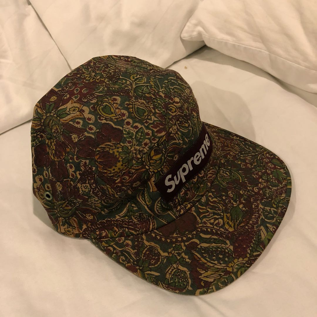 supreme paisley camp cap