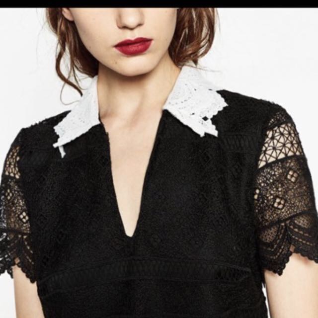 zara short lace dress