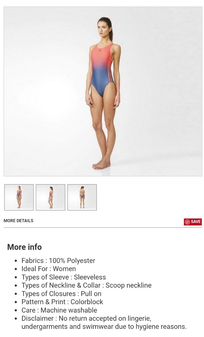 adidas colorblock one piece swimsuit