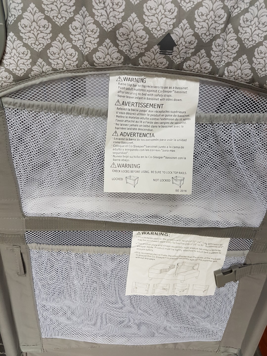 Arm's Reach Mini Ezee 3in1 Co Sleeper Bedside plus leg