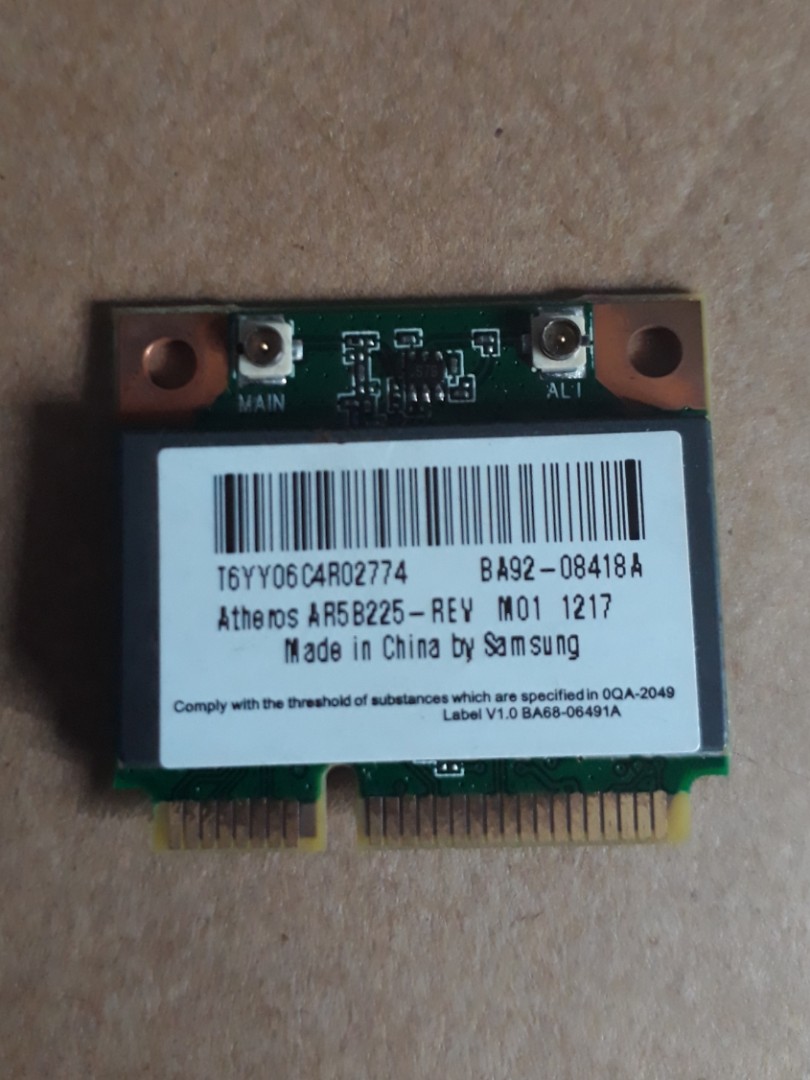Carte WiFi + Bluetooth 2 En 1 Mini PCI-E AR5B225 | Compatible PC/portable | 150-300 Mbps, Bluetooth 4.0