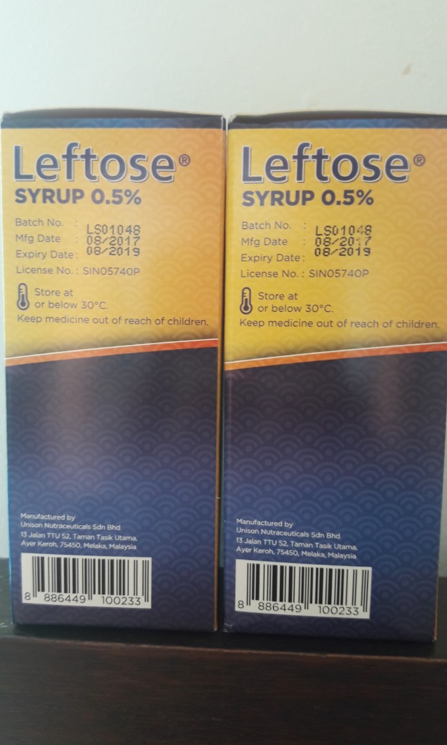 Sold Bnib Sealed Leftose Syrup 0 5 100ml 2 Bottles Health Beauty Bath Body On Carousell