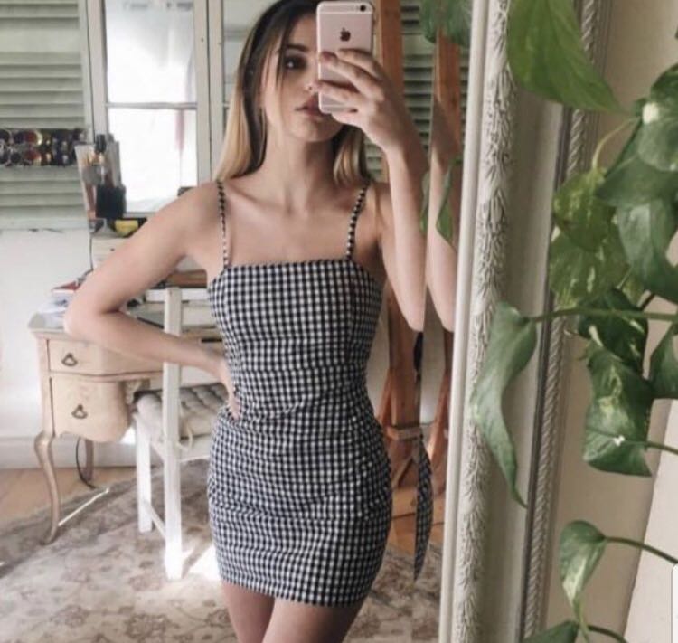 gingham dress brandy melville
