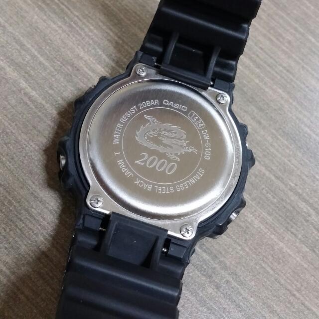 Casio Vintage G-Shock watch DW-6100 Thermometer 